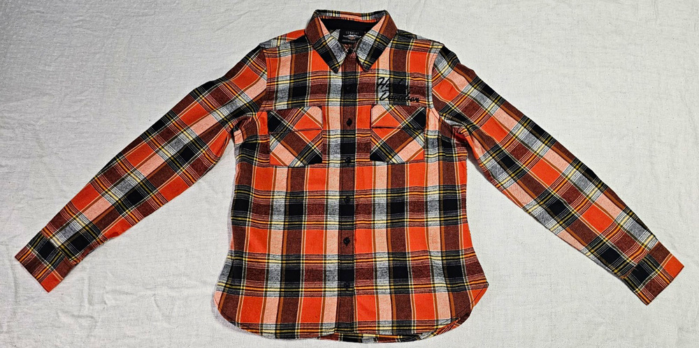 Harley-Davidson Genuine Motorclothes Women’s Plaid Flannel Shirt Medium NWT